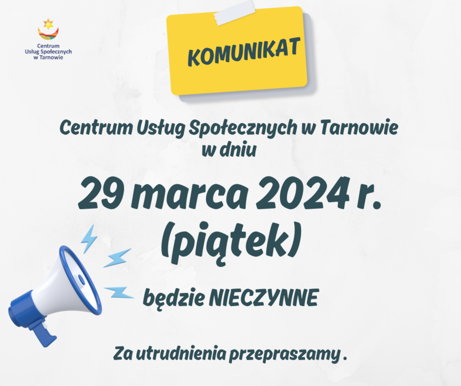 Komunikat o zamknięciu CUS